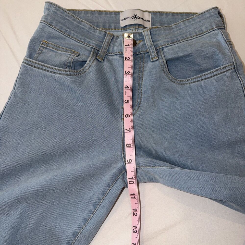 Madcap England Womens Sz 28 Flared Jeans Light Blue Denim Boho Retro Festival - Picture 7 of 10